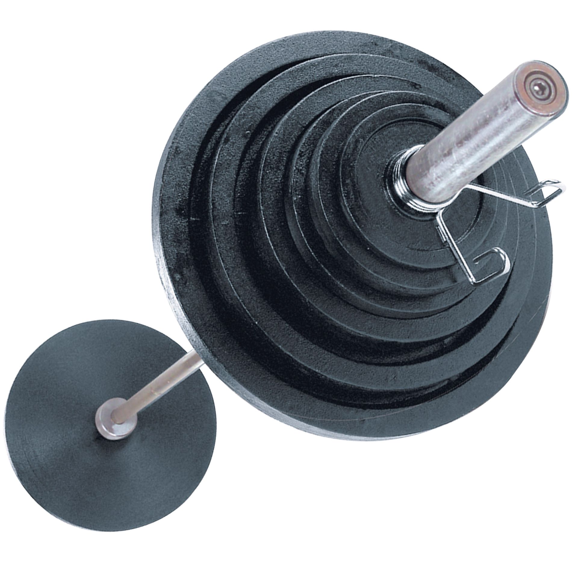 Body-Solid 300 lb Cast Olympic Plate Set with Chrome Bar