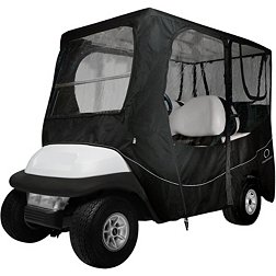 Classic Accessories Fairway Deluxe Long Roof Black Golf Cart Enclosure