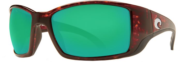 Photos - Sunglasses Costa Del Mar Blackfin Polarized , Men's, Tortoise/Green Mirror 