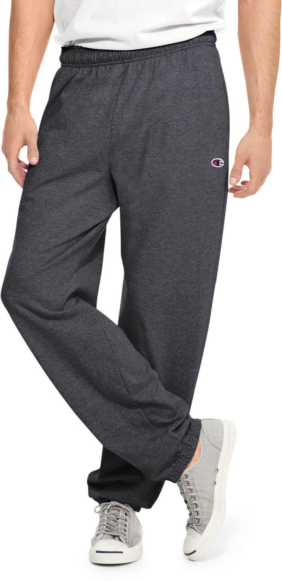 champion sweatpants with zipper bottom