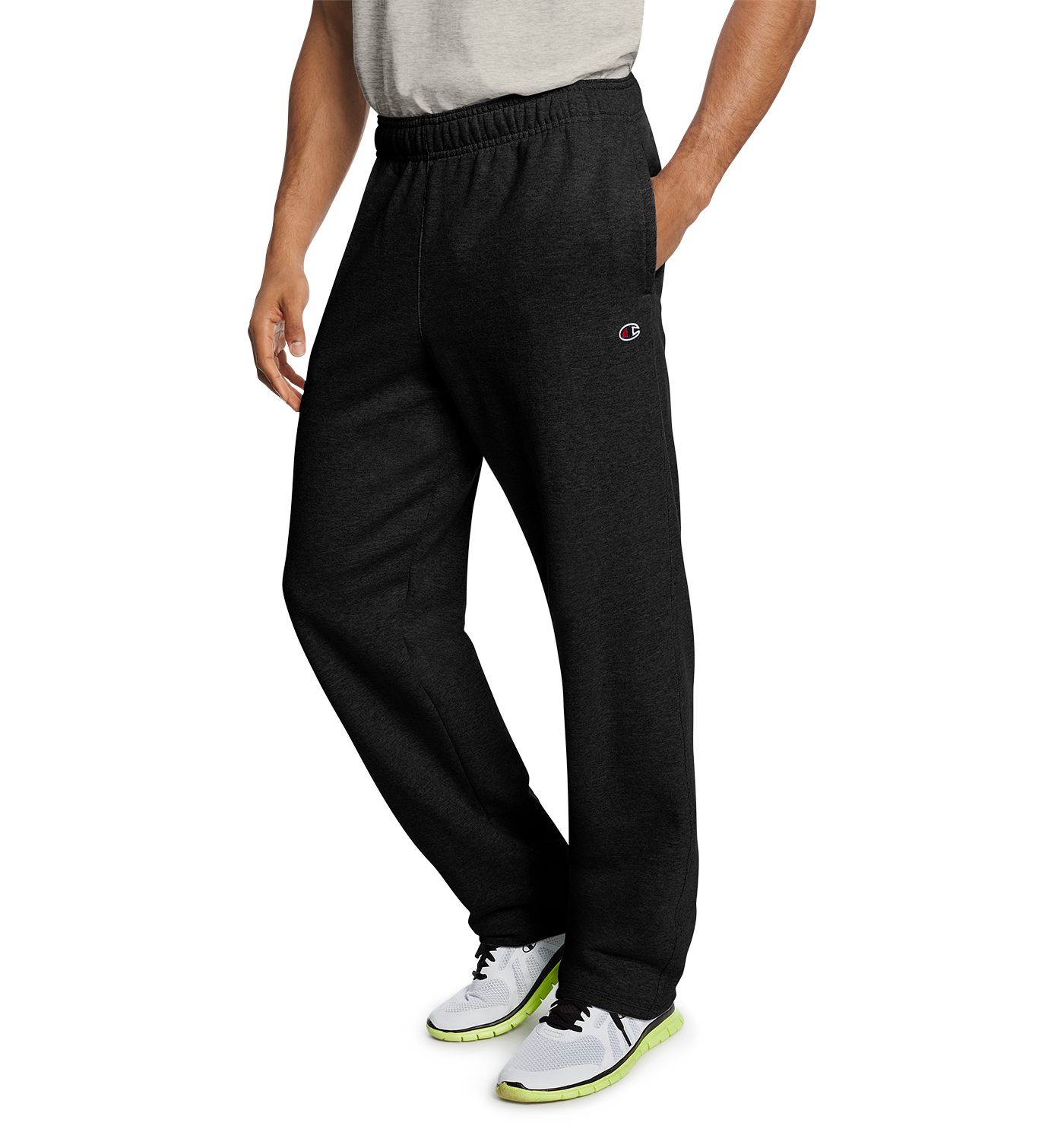 open bottom fleece pants