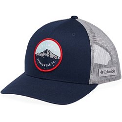 Columbia PFG Mesh Ball Cap, Mountain Blue/US Flag, Small/Medium 