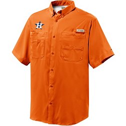 Columbia Men's Houston Astros Orange Tamiami Performance Short Sleeve Shirt