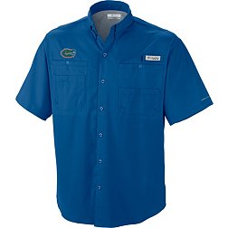 Columbia Shirt Men Size Medium Fishing Mallard & Claret Short Sleeve Button  Down