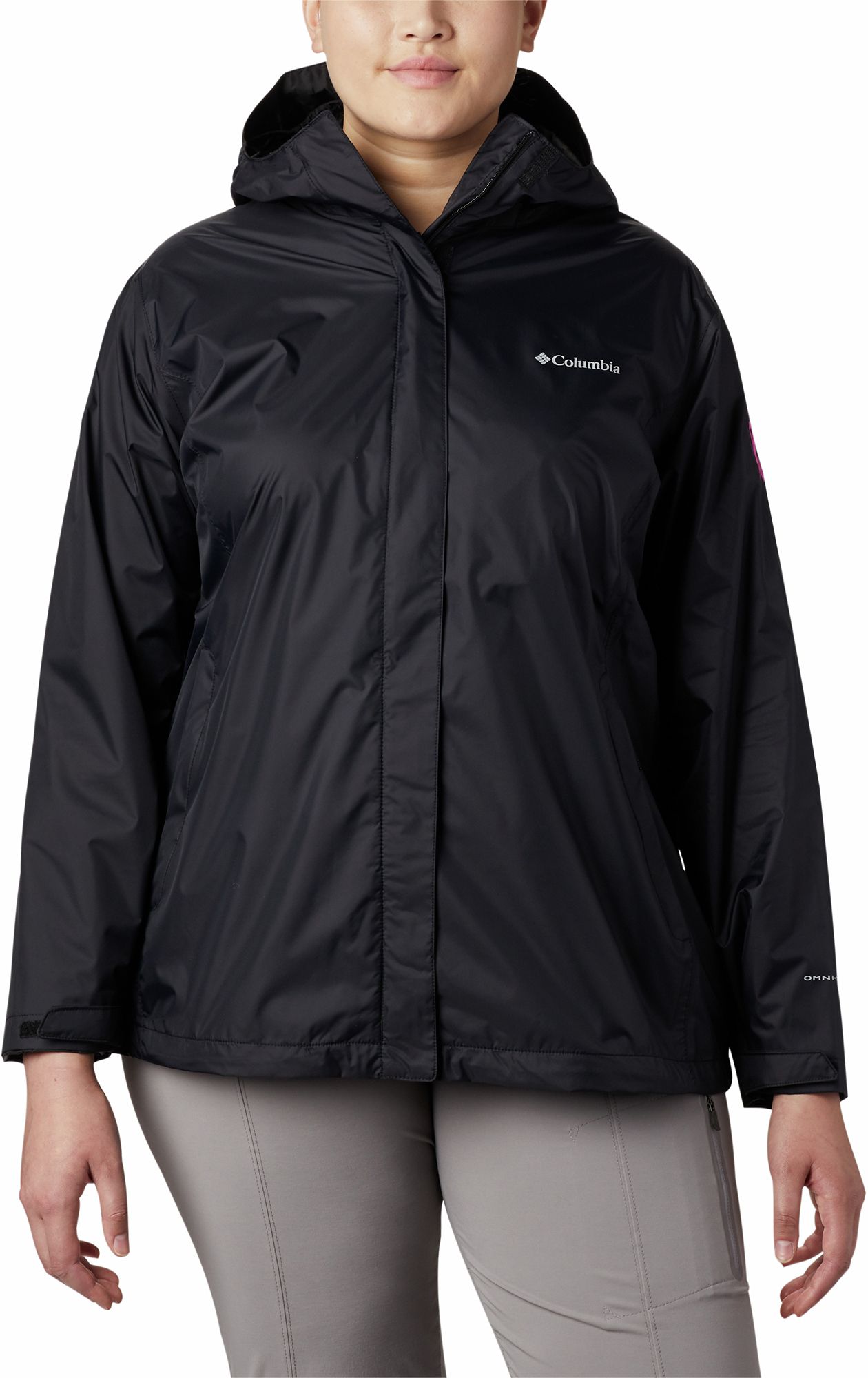 ladies black rain jacket