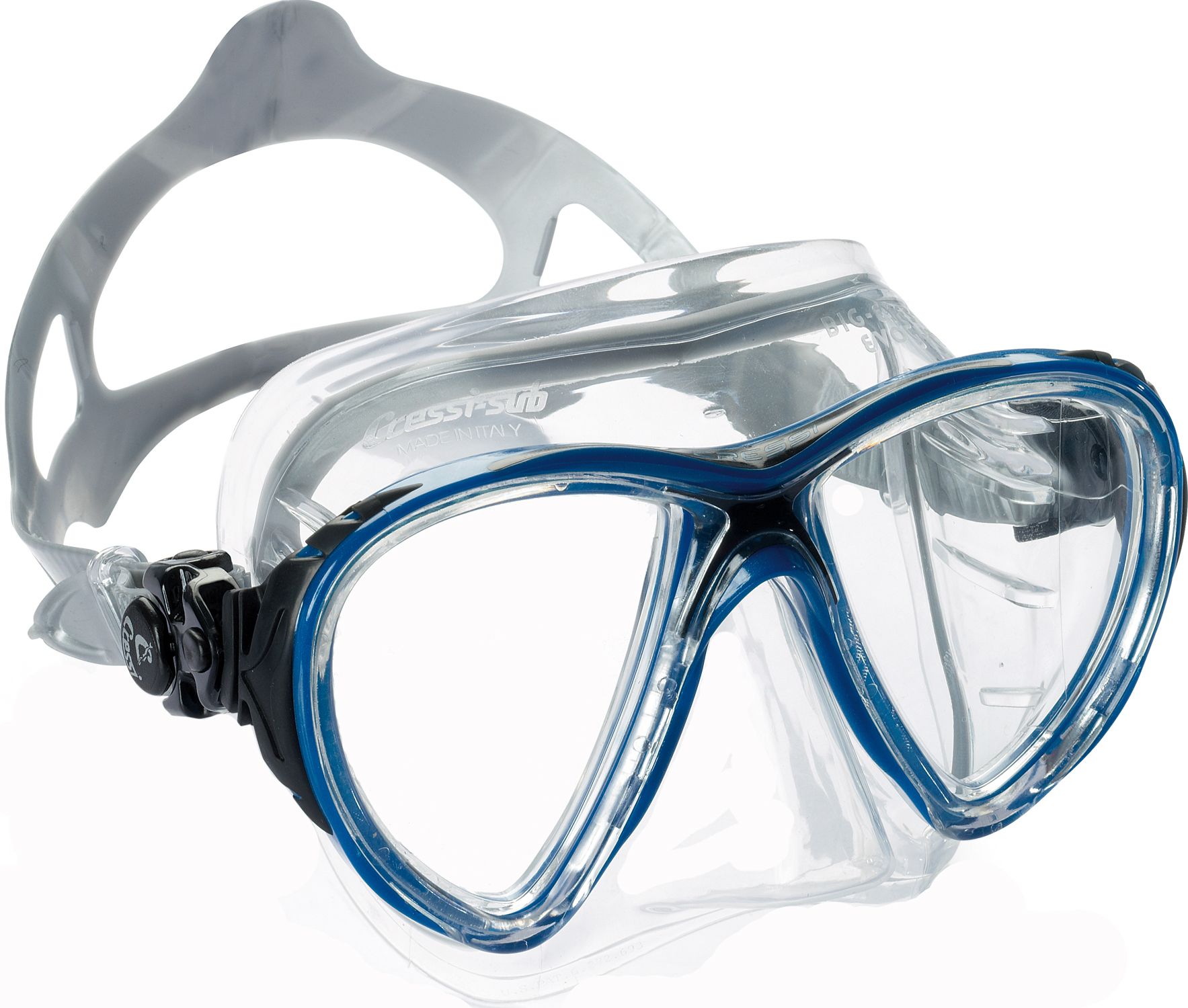 Photos - Swimming Mask Cressi Sub Cressi Big Eyes Evolution Crystal Snorkeling & Scuba Mask, Black/Blue 16CR 