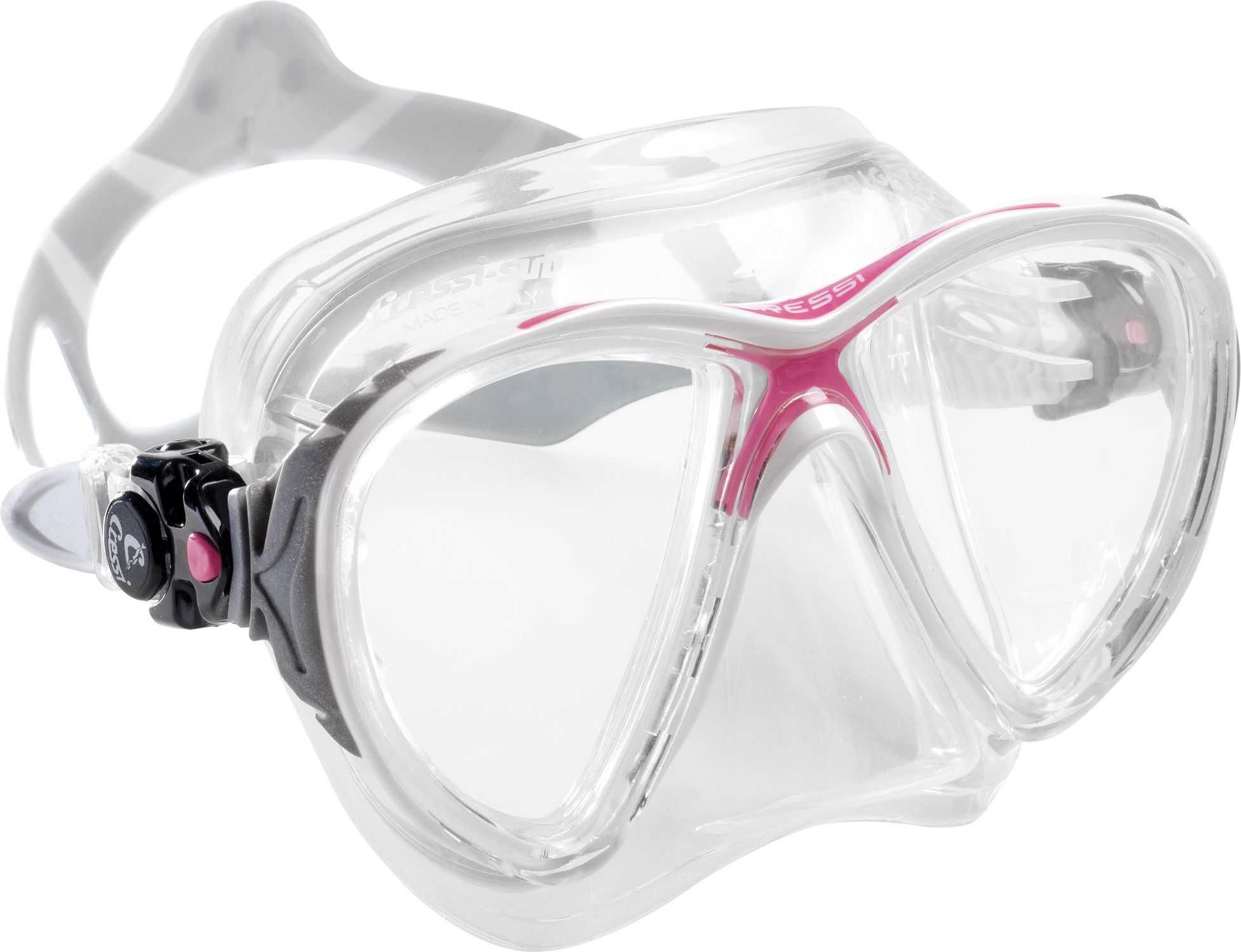 Photos - Swimming Mask Cressi Sub Cressi Big Eyes Evolution Crystal Snorkeling & Scuba Mask, Pink 16CREABGYS 