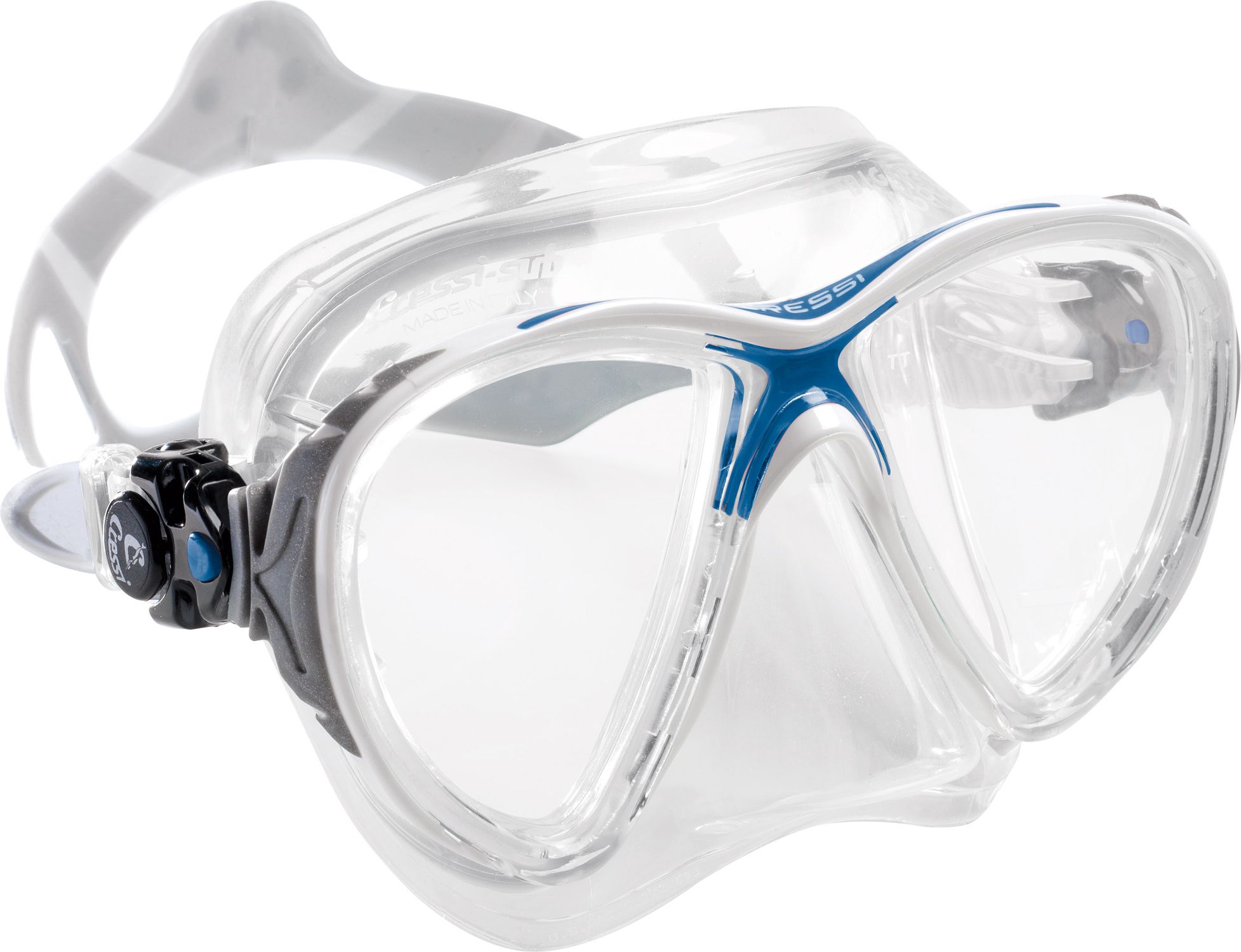 Photos - Swimming Mask Cressi Sub Cressi Big Eyes Evolution Crystal Snorkeling & Scuba Mask, White/Blue 16CR 