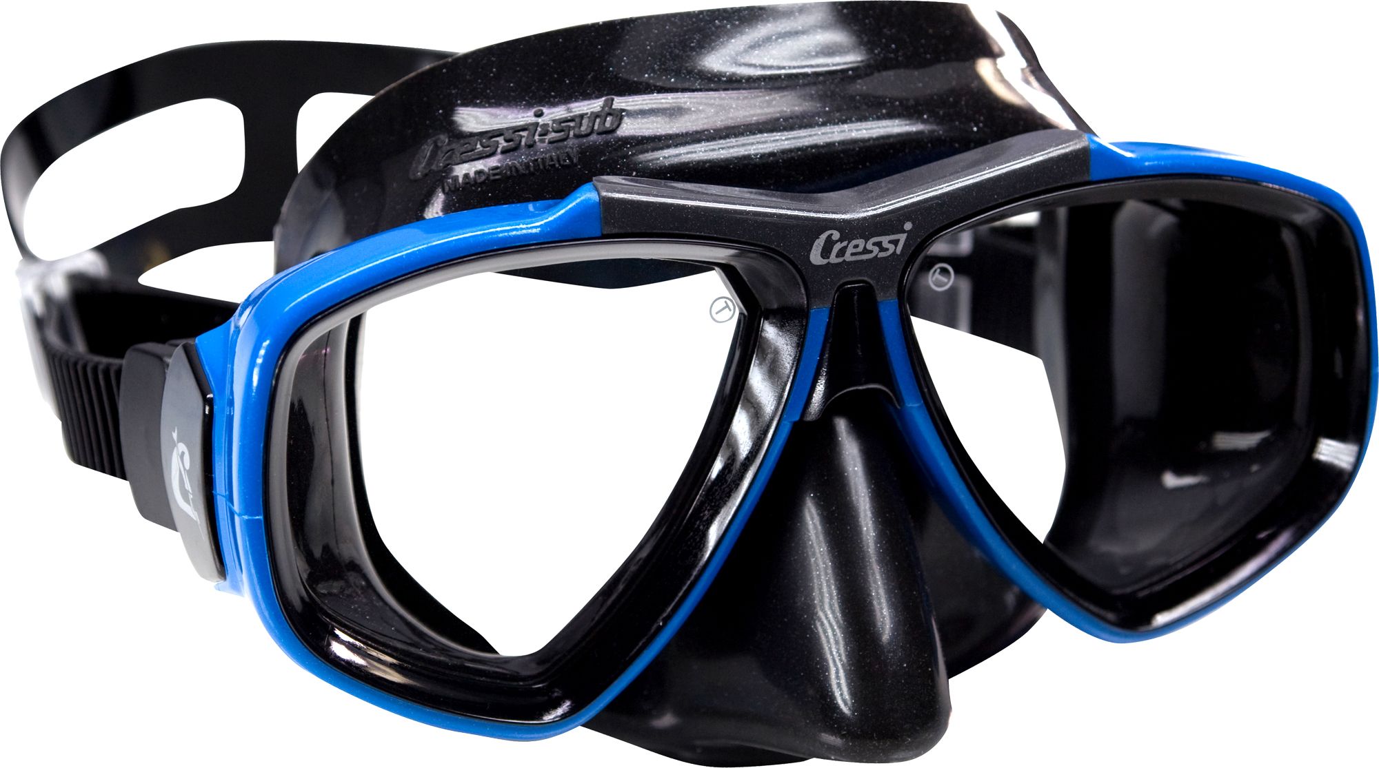Photos - Swimming Mask Cressi Sub Cressi Focus Snorkeling & Scuba Mask, Black/Blue 16CREAFCSMSKXXXXXSWE 