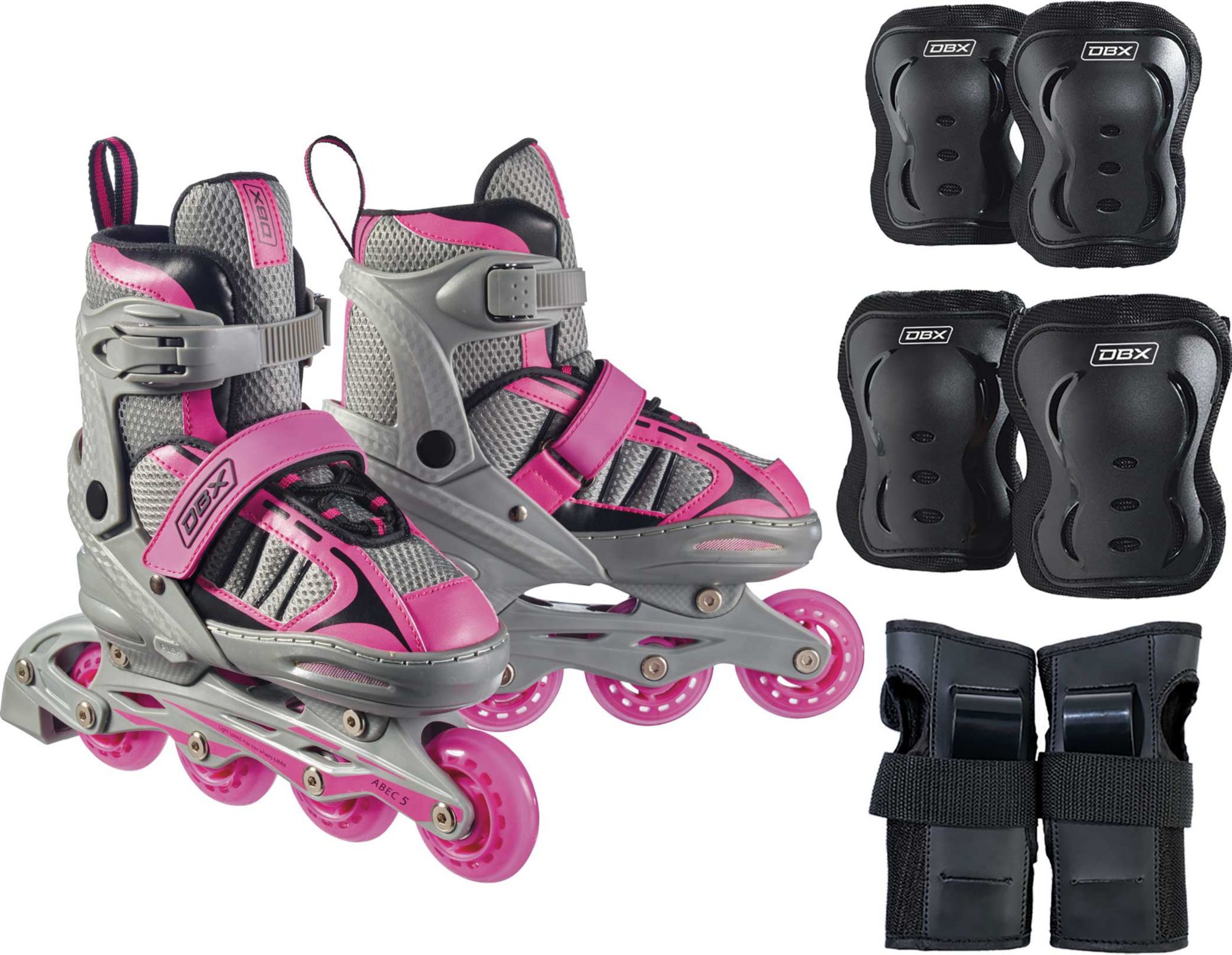 DBX Girls' Equinox Adjustable Inline Skate Package