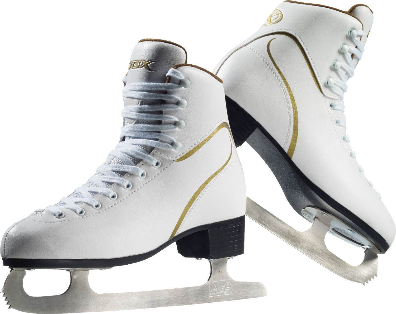 DBX Women's Gold Comfort Figure Skates