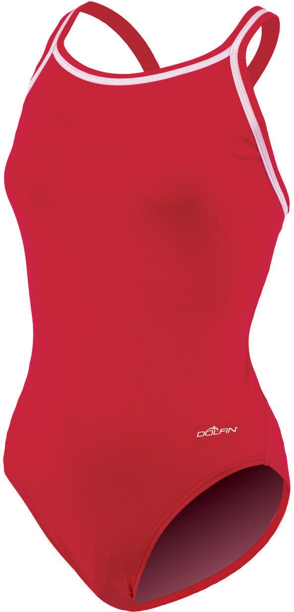 Dolfin Women's Solid DBX Back Swimsuit - Red
