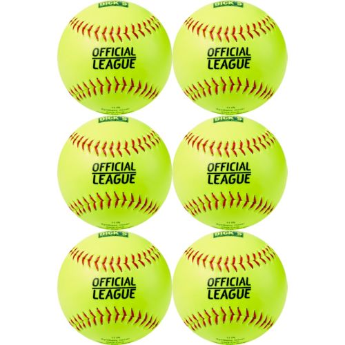 DICK'S Sporting Goods 11'' Practice Softballs – 6 Pack