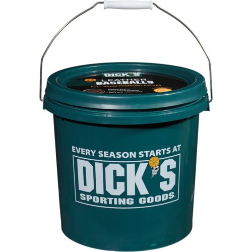 DICK'S Sporting Goods Bucket of 24 Leather Baseballs