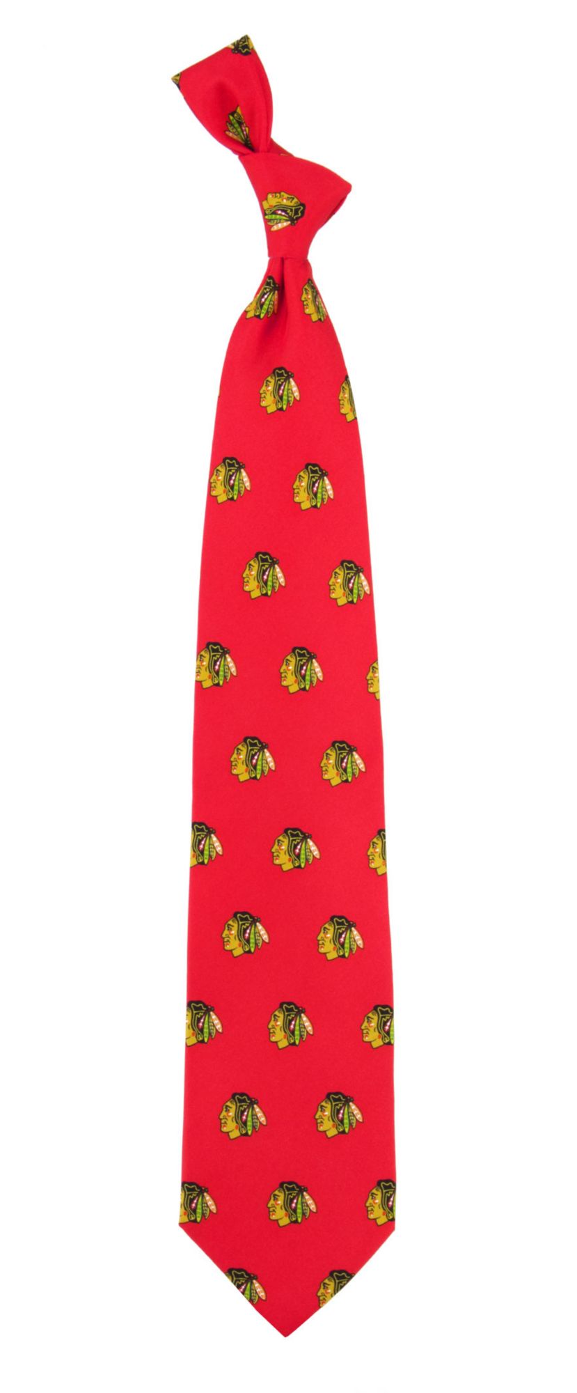 Eagles Wings Chicago Blackhawks Logo Print Necktie