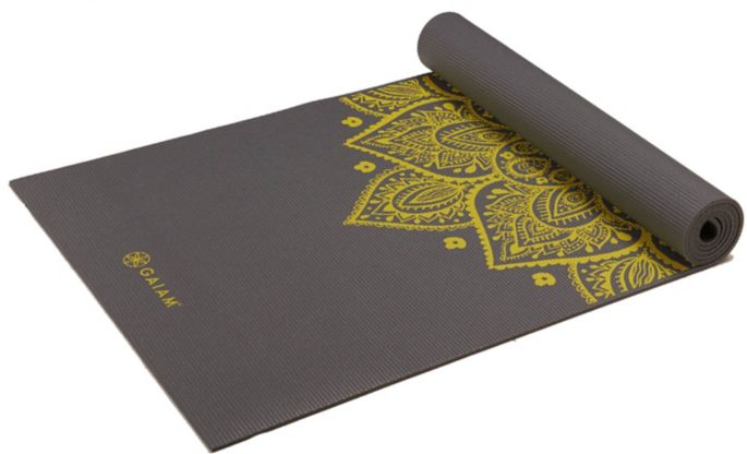 Gaiam 5mm Citron Sundial Yoga Mat Dick S Sporting Goods