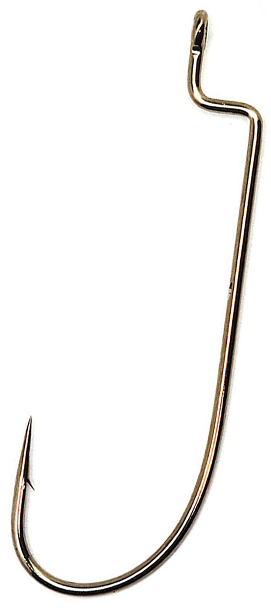 Gamakatsu Offset Shank Worm Fish Hooks, Size 1, Bronze