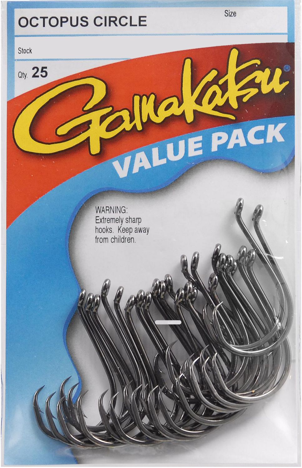 Gamakatsu Circle Offset Point Octopus Fish Hooks - 25 Pack