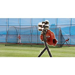 Heater BaseHit Baseball Pitching Machine & Xtender 24' Batting Cage