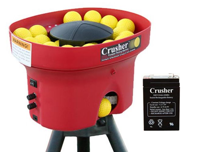 Heater Crusher Curve Mini Lite-Ball Pitching Machine w/ 4-Hour Battery