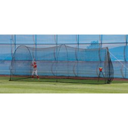 Heater Crusher Curve Pitching Machine & PowerAlley 20' Batting Cage