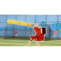 Heater Baseball & Softball Combo Pitching Machine & Xtender 24' Batting Cage