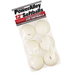 Heater 12” PowerAlley Pitching Machine Lite Softballs - 6 Pack