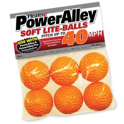 Heater PowerAlley Pitching Machine Soft Lite-Balls - 6 Pack