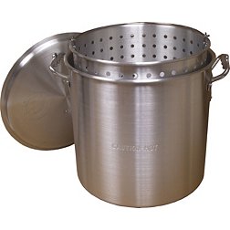 King Kooker 120 Quart Aluminum Pot with Basket and Lid