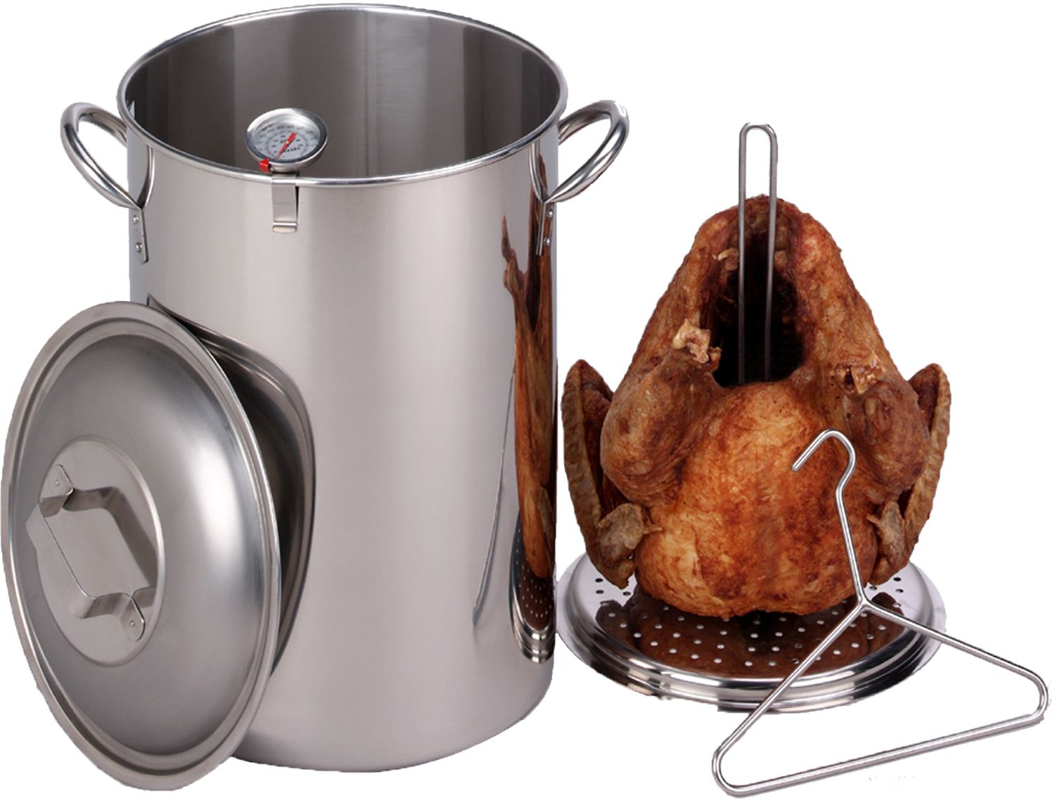 KING KOOKER 30 Quart Stainless Steel Turkey Pot Package