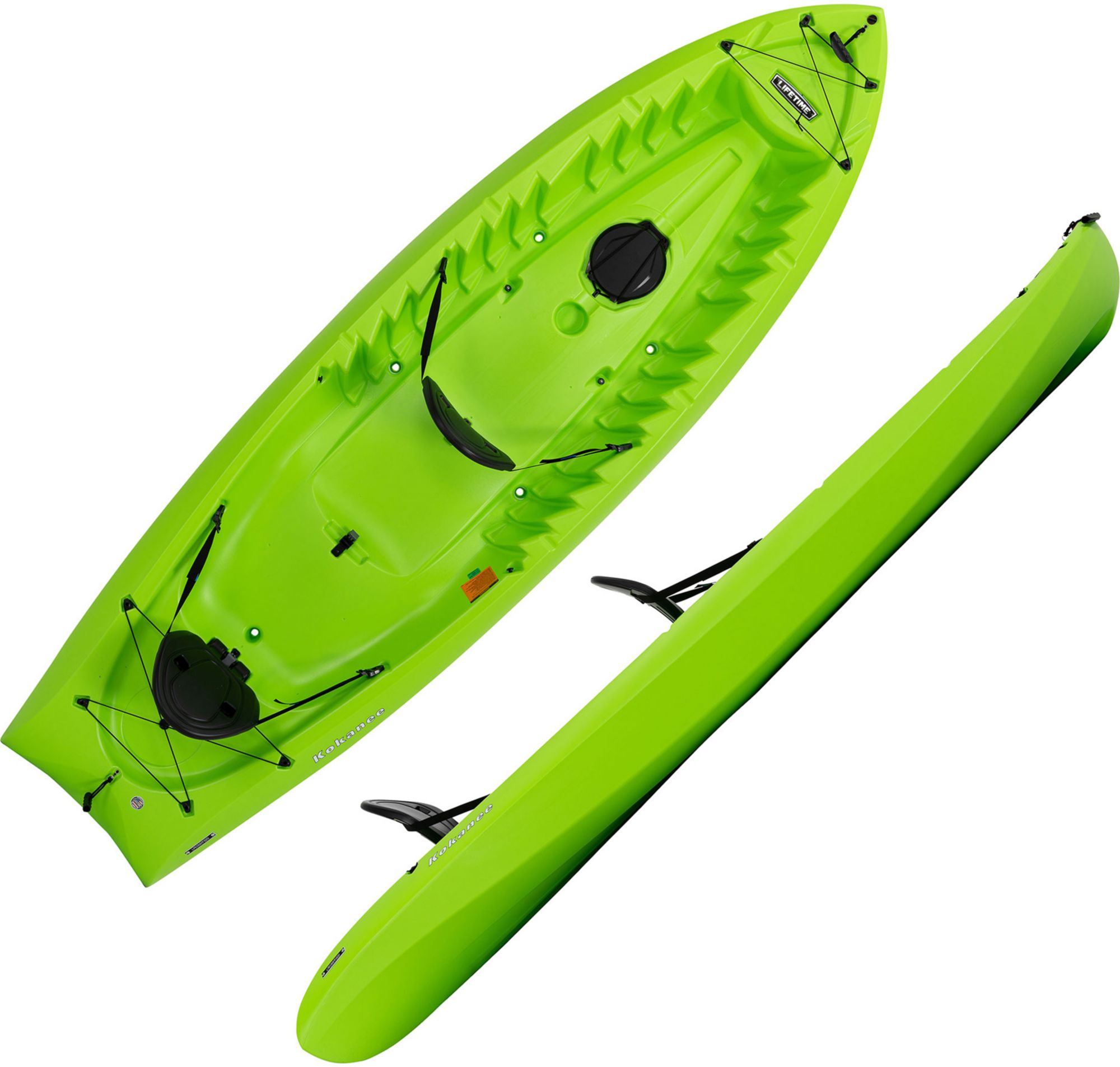 Photos - Kayak / Canoe LifeTIME Kokanee Tandem Angler Kayak, Lime Green 16LIFAKKNTNDMNGLRPSK 