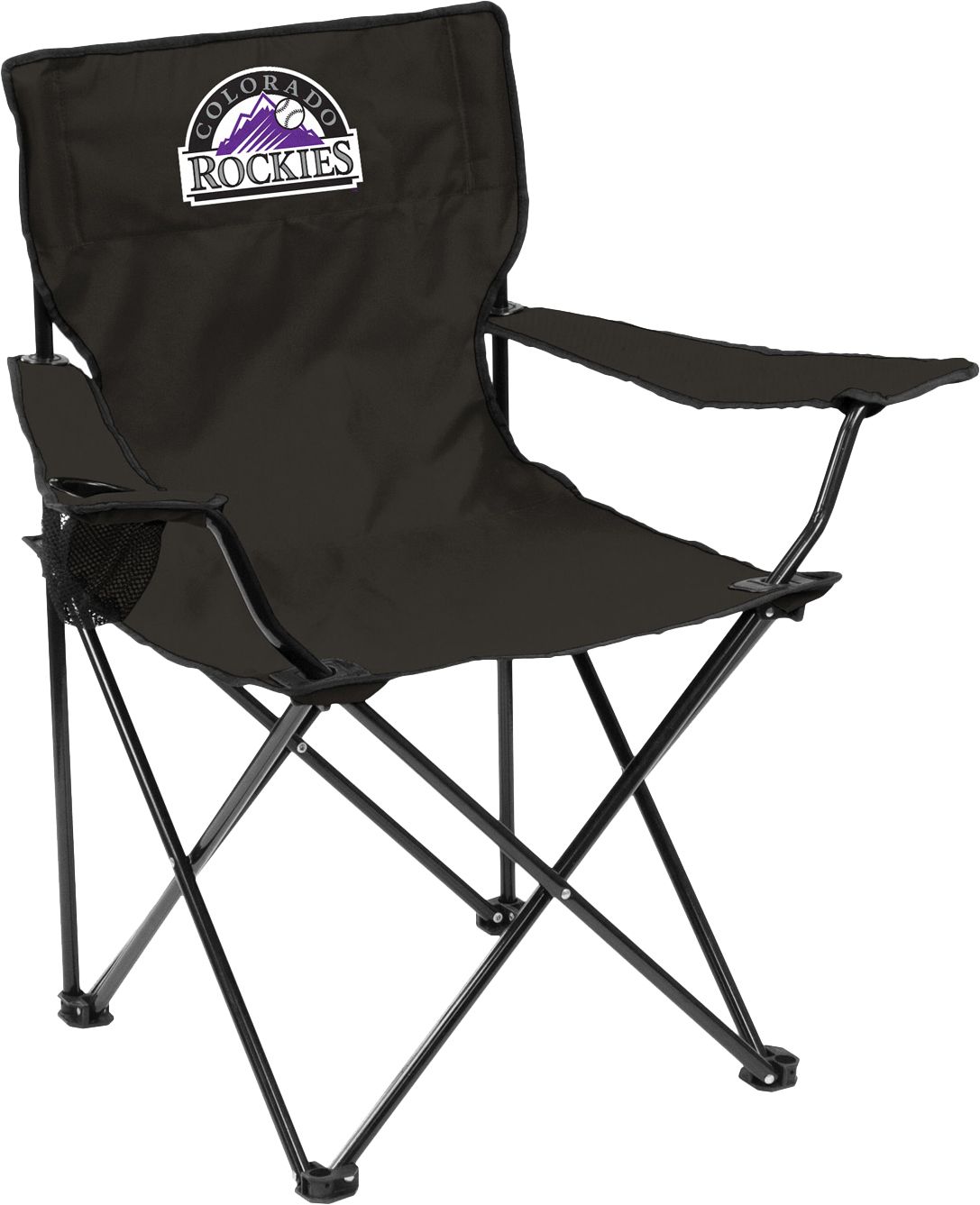 Logo Brands Colorado Rockies Team-Colored Canvas Chair