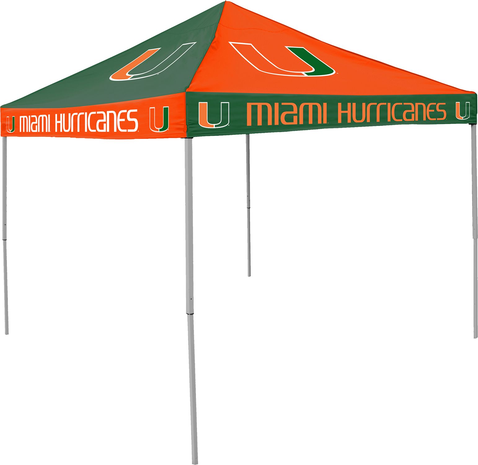 Logo Brands Miami Hurricanes Checkerboard Tent