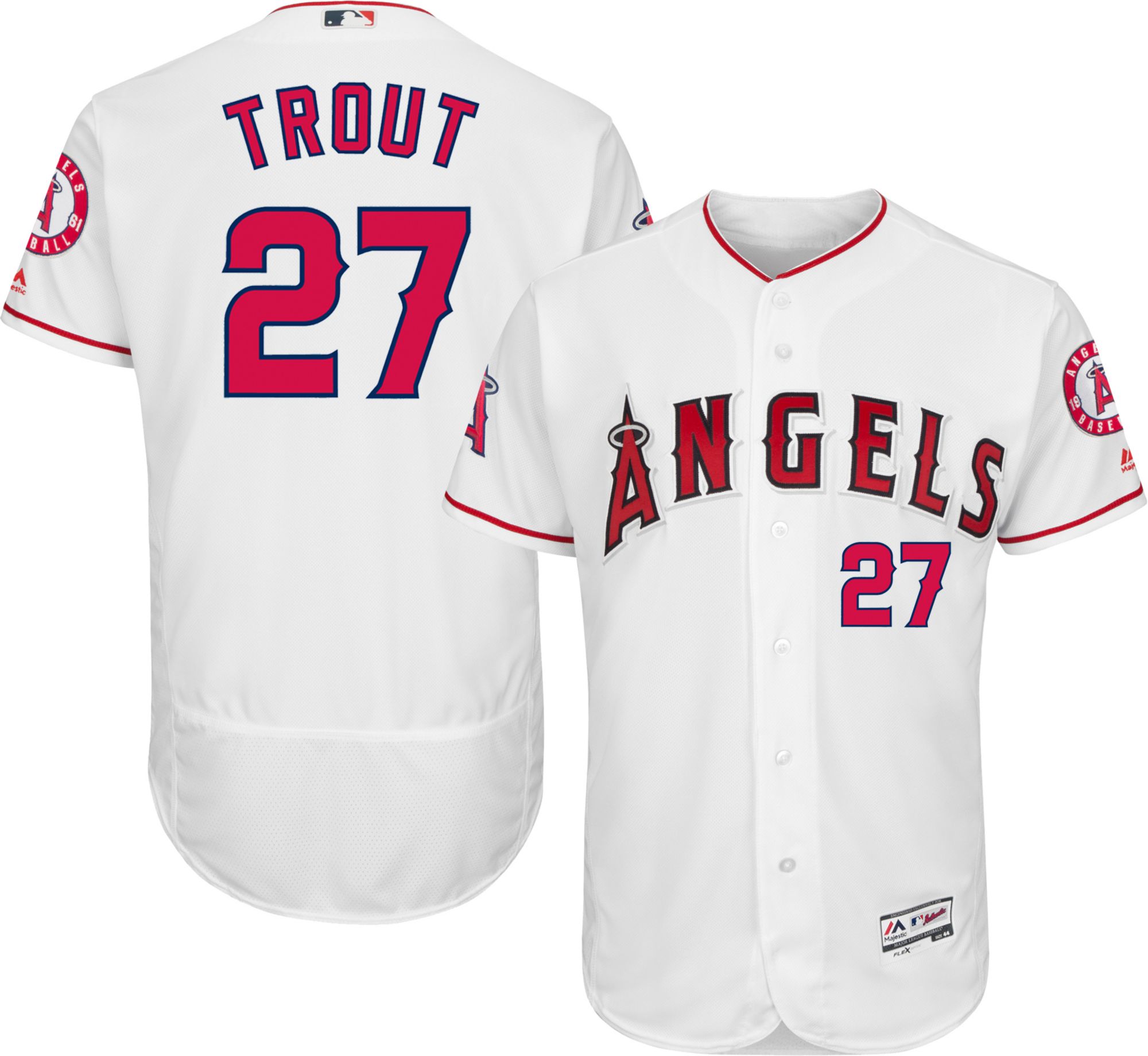 mike trout white jersey