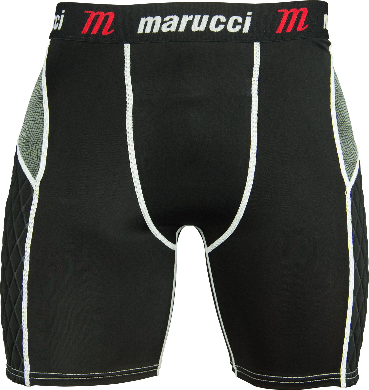 Marucci Boys' Padded Baseball Sliding Shorts w/ Cup - Black