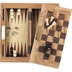 Mainstreet Classics 3-in-1 Chess Checkers and Backgammon Game Set