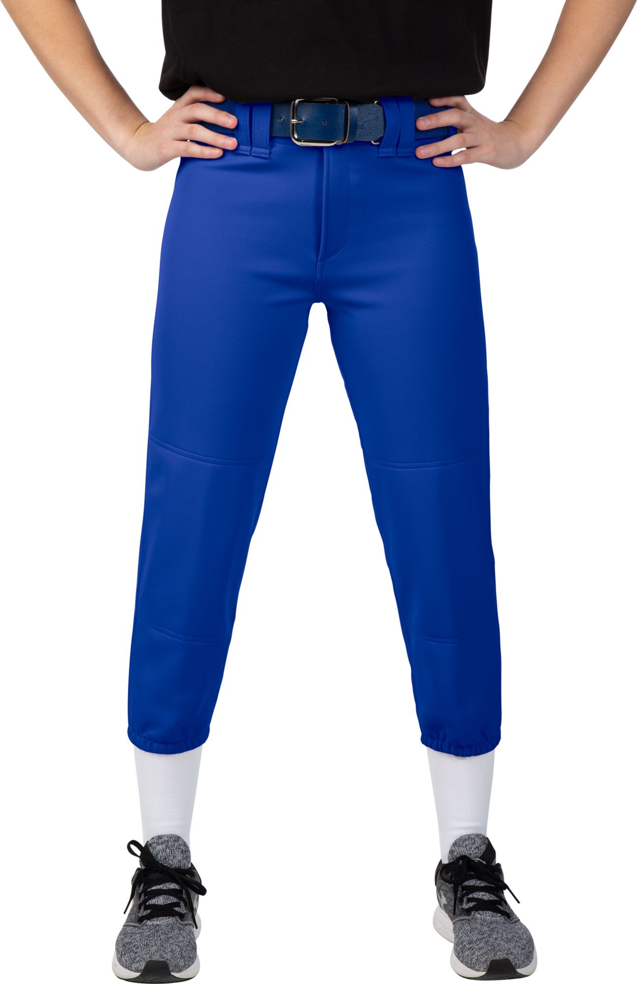 Mizuno Women's Select Low Rise Softball Pants w/ Belt Loops - Blue