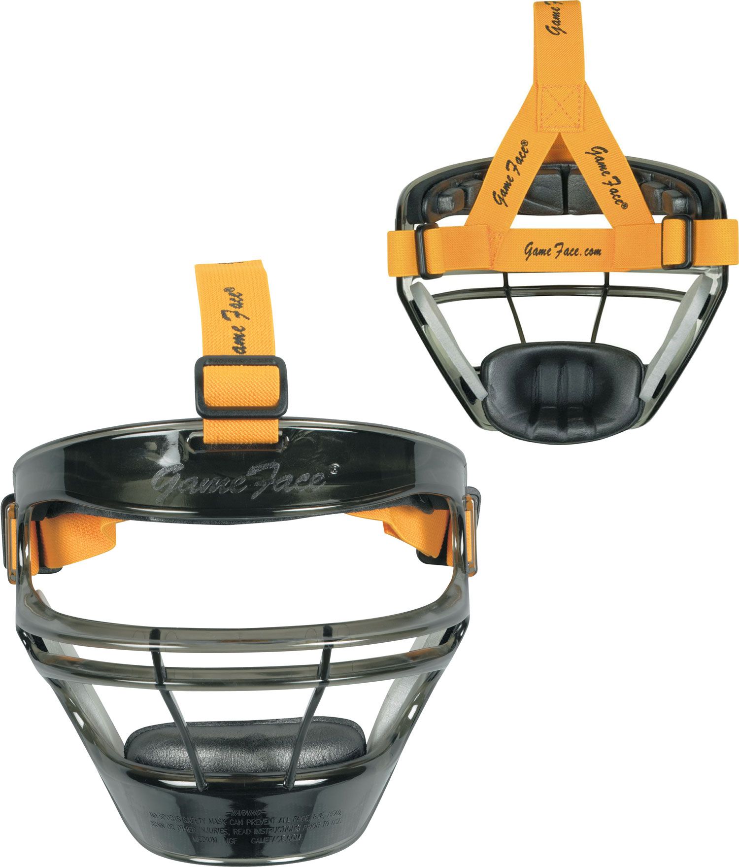 Markwort Game Face Smoke Softball Safety Face Guard - Medium - Yellow