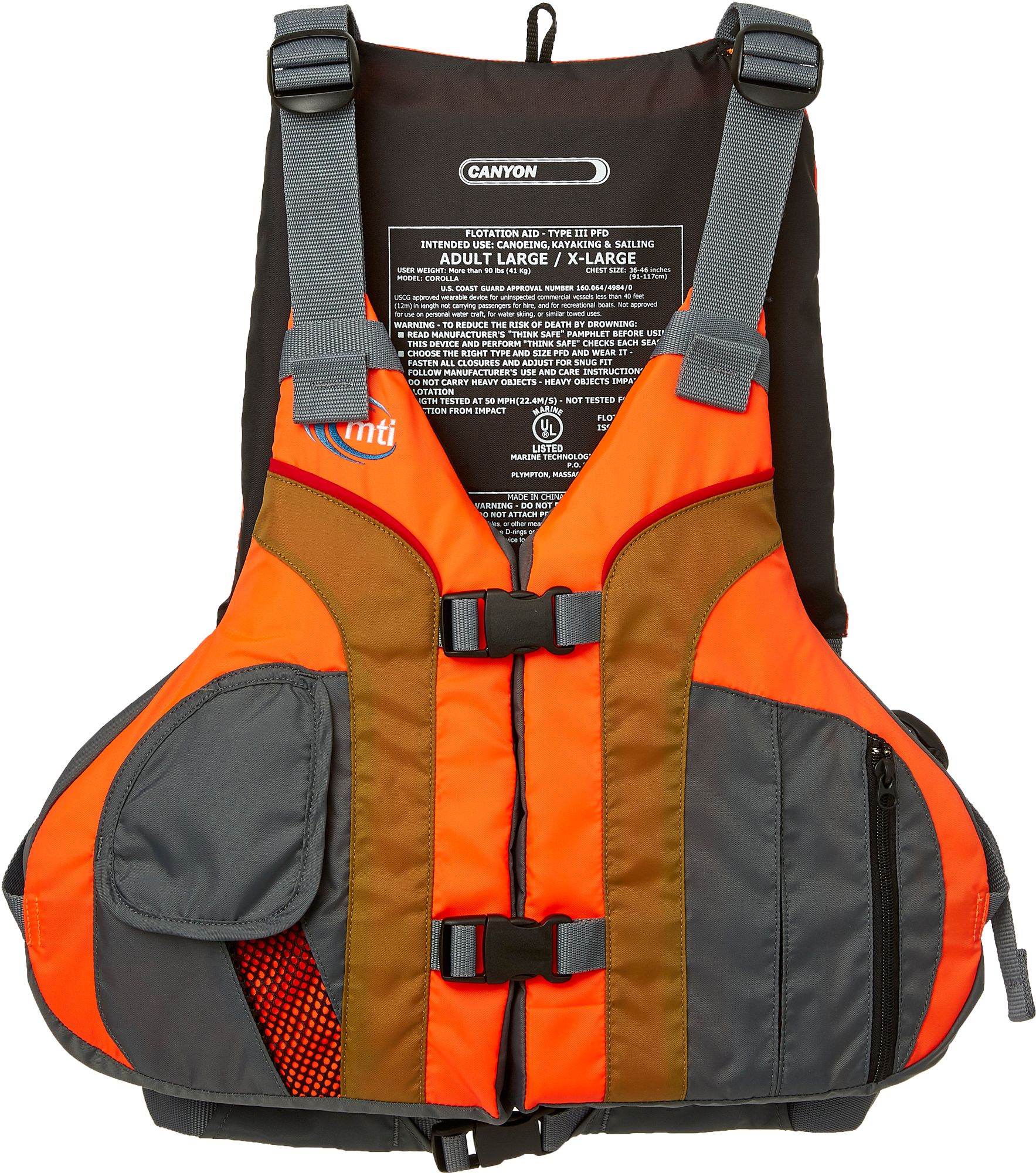 Kayak life jackets for adults