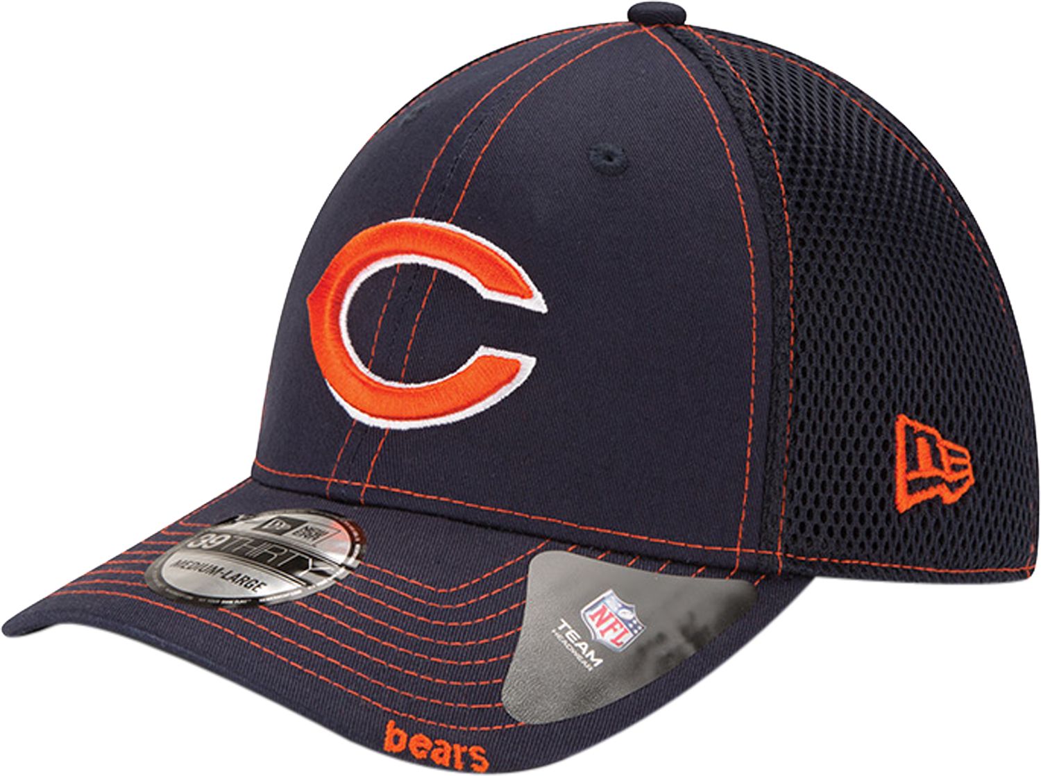 New Era / Men's Chicago Bears 39Thirty Neoflex Navy Stretch Fit Hat