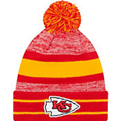 New Era Men's Kansas City Chiefs Cuffed Pom Red Knit Hat