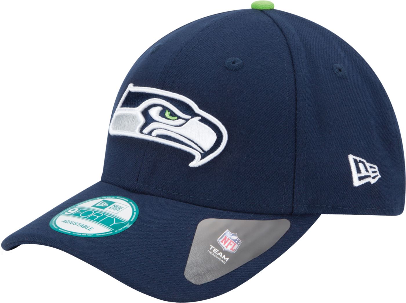 New Era Men's Seattle Seahawks League 9Forty Adjustable Navy Hat DICK