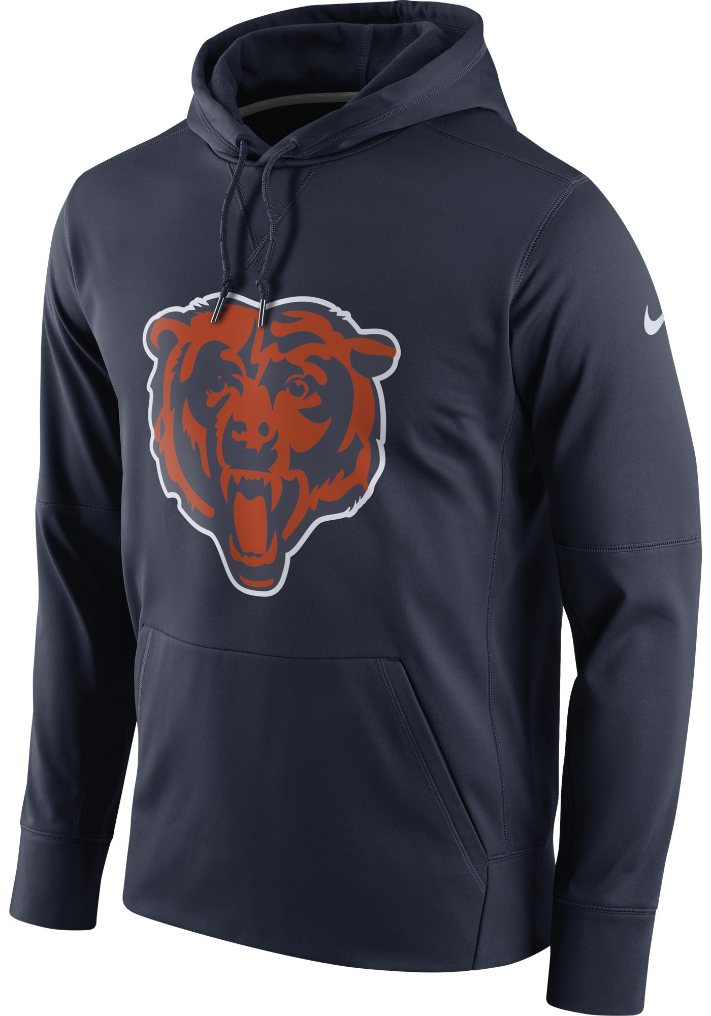 Nike Men's Chicago Bears Performance Circuit Logo Essential Navy Hoodie ...