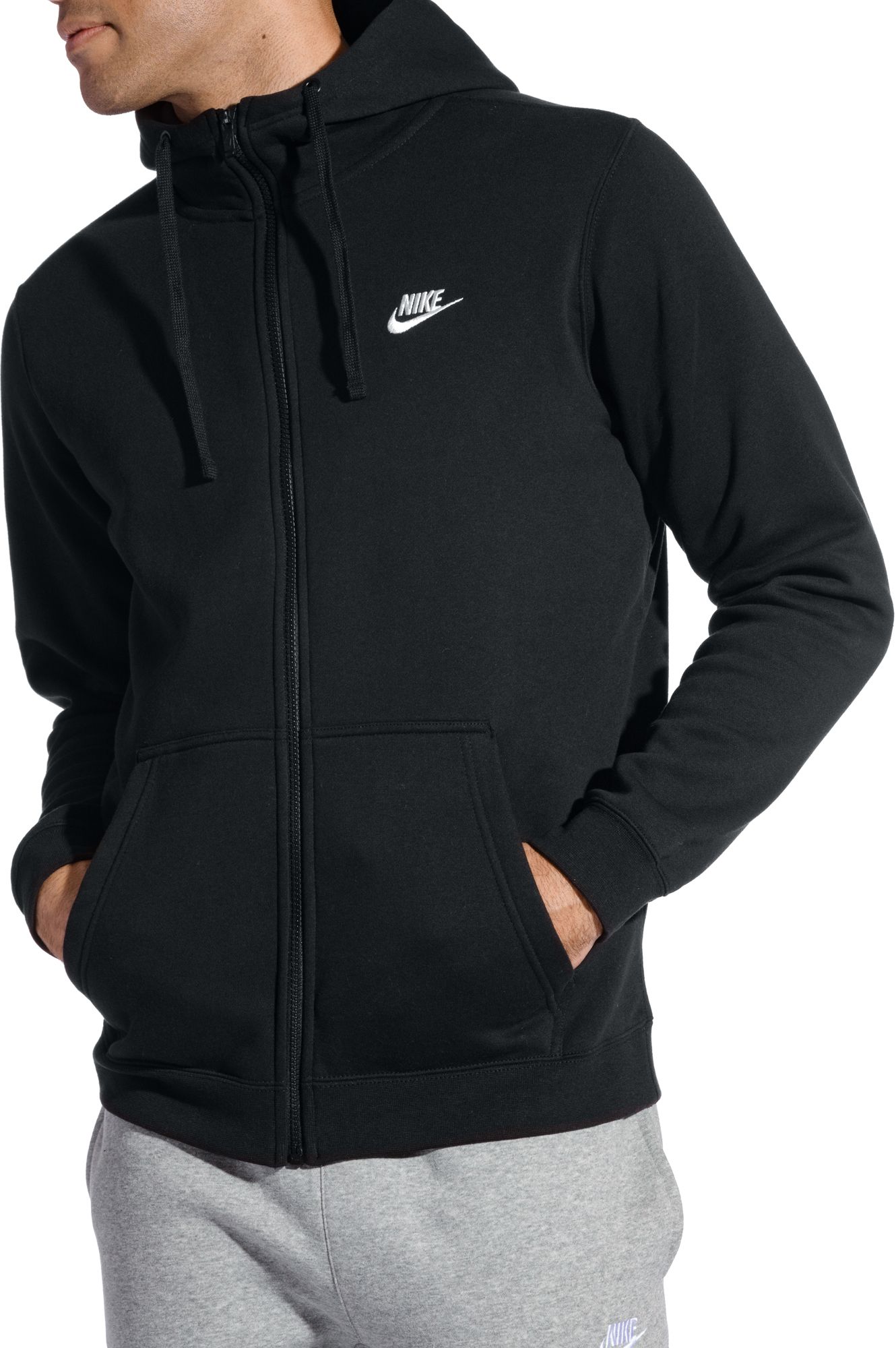 black zip up nike