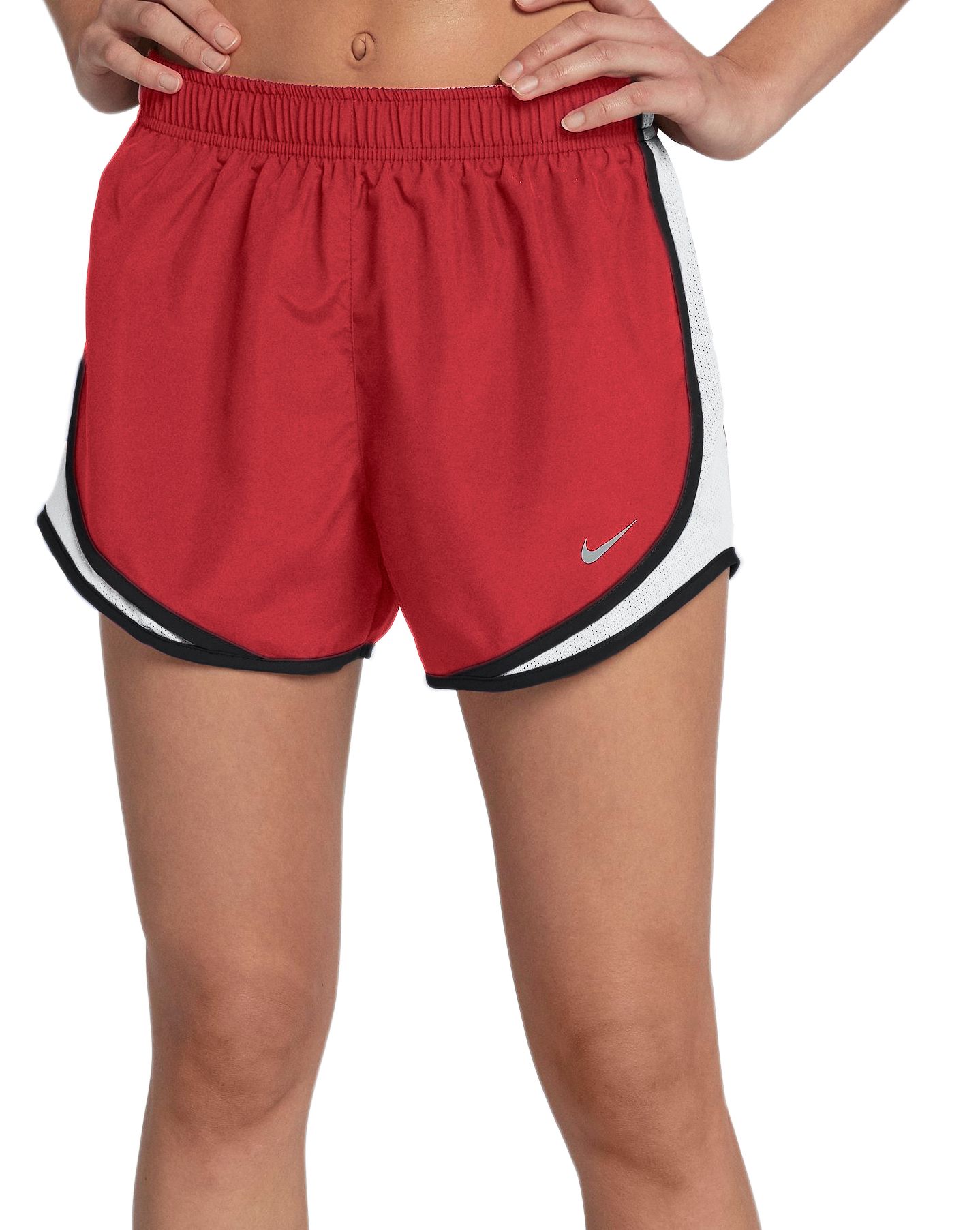 red nike shorts