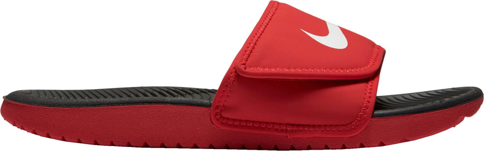 mens red nike slides