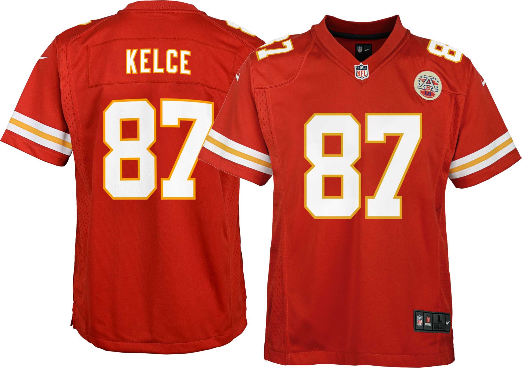 Nike Kansas City Chiefs No87 Travis Kelce Black Youth Super Bowl LV Bound Stitched NFL Limited Rush Jersey