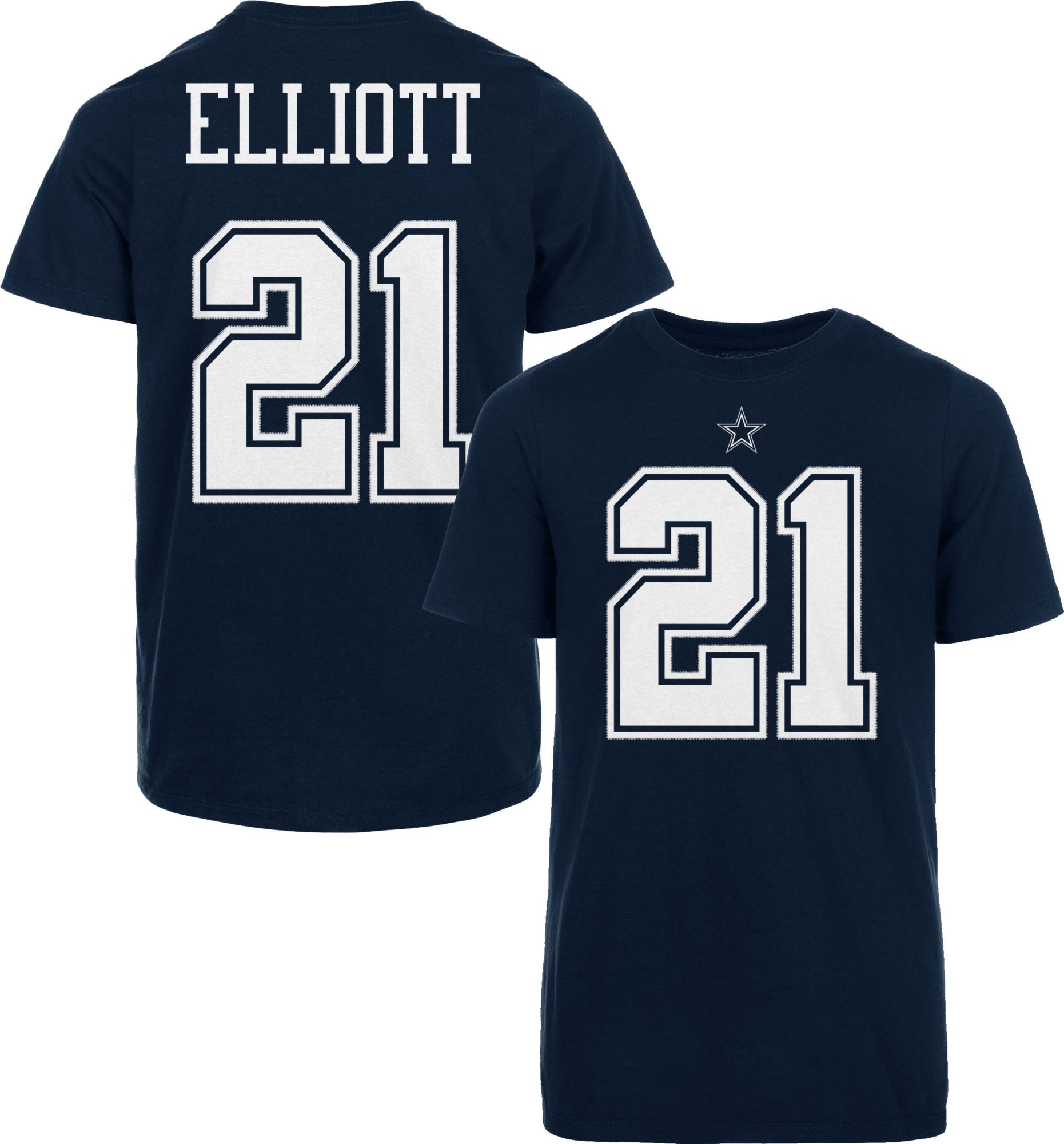 Nike / Youth Dallas Cowboys Ezekiel Elliott #21 Pride Navy T-Shirt