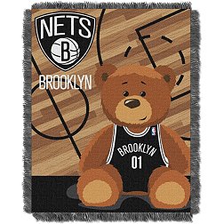 TheNorthwest Brooklyn Nets 36'' x 46'' Half Court Jacquard Woven Baby Blanket