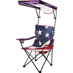 Quik Shade US Flag Adjustable Canopy Folding Chair